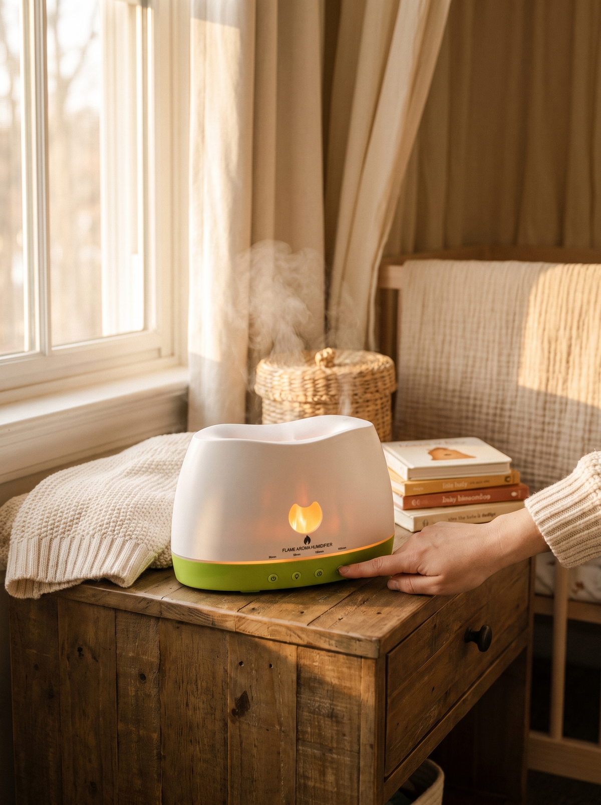 New Essential Oil Diffuser Flame Diffuser Baby Cold Mist: Bedside, Bathside, Or Nursery