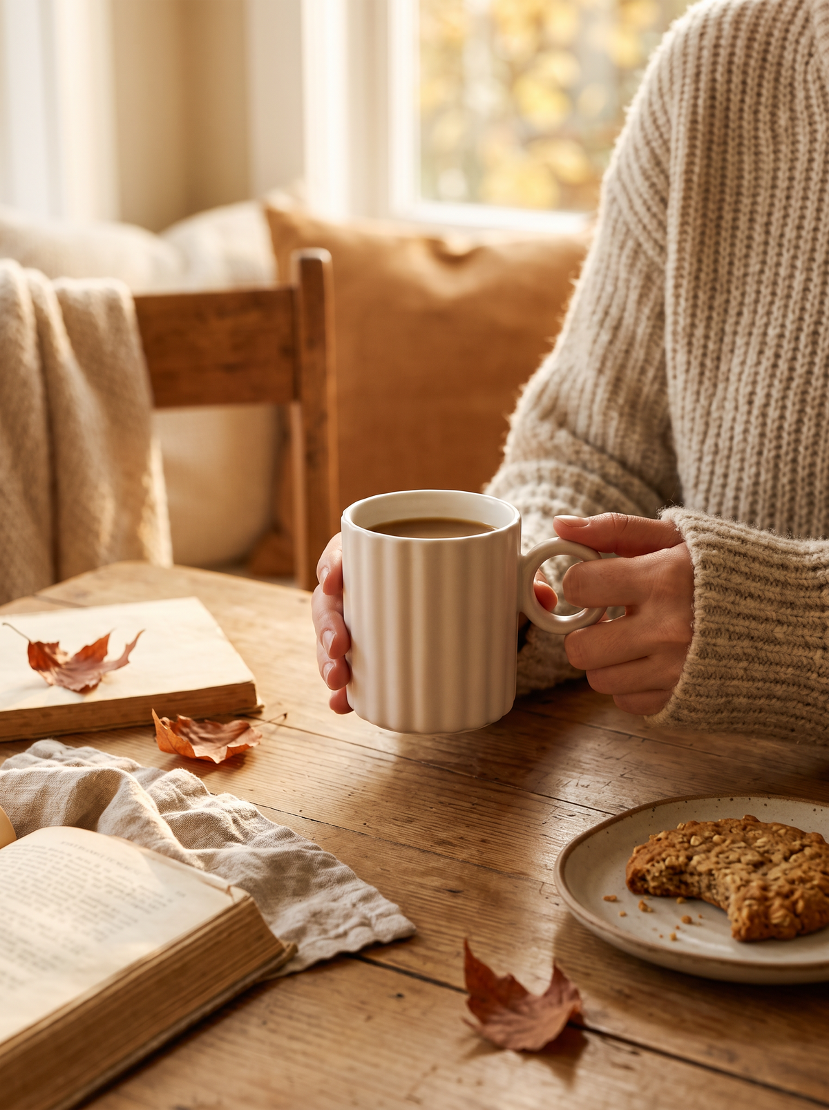 Petal Ceramic Mug-White: A Small Daily Pleasure