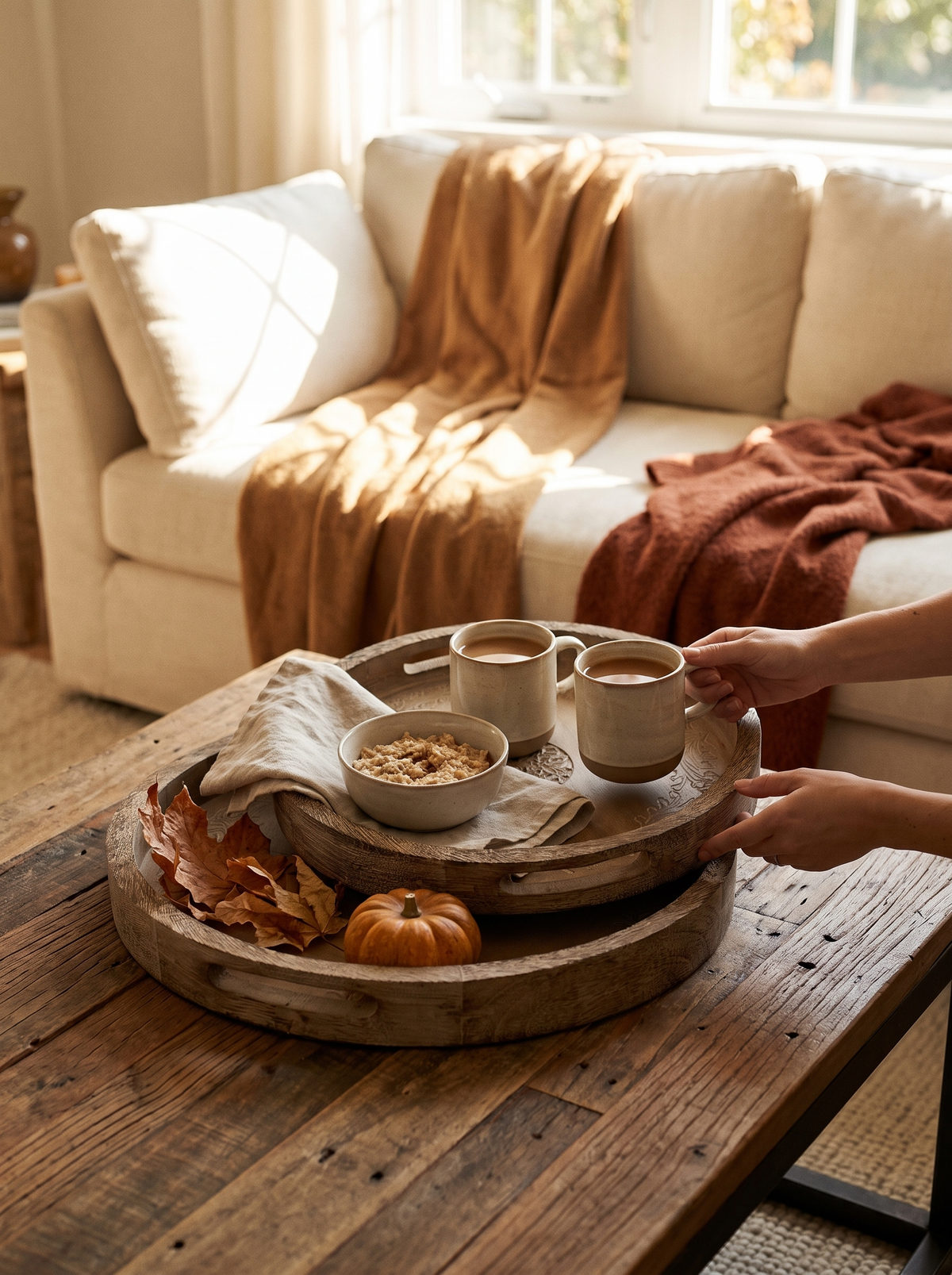 Round Mango Wood Serving Tray: From First Apartment To Family Home