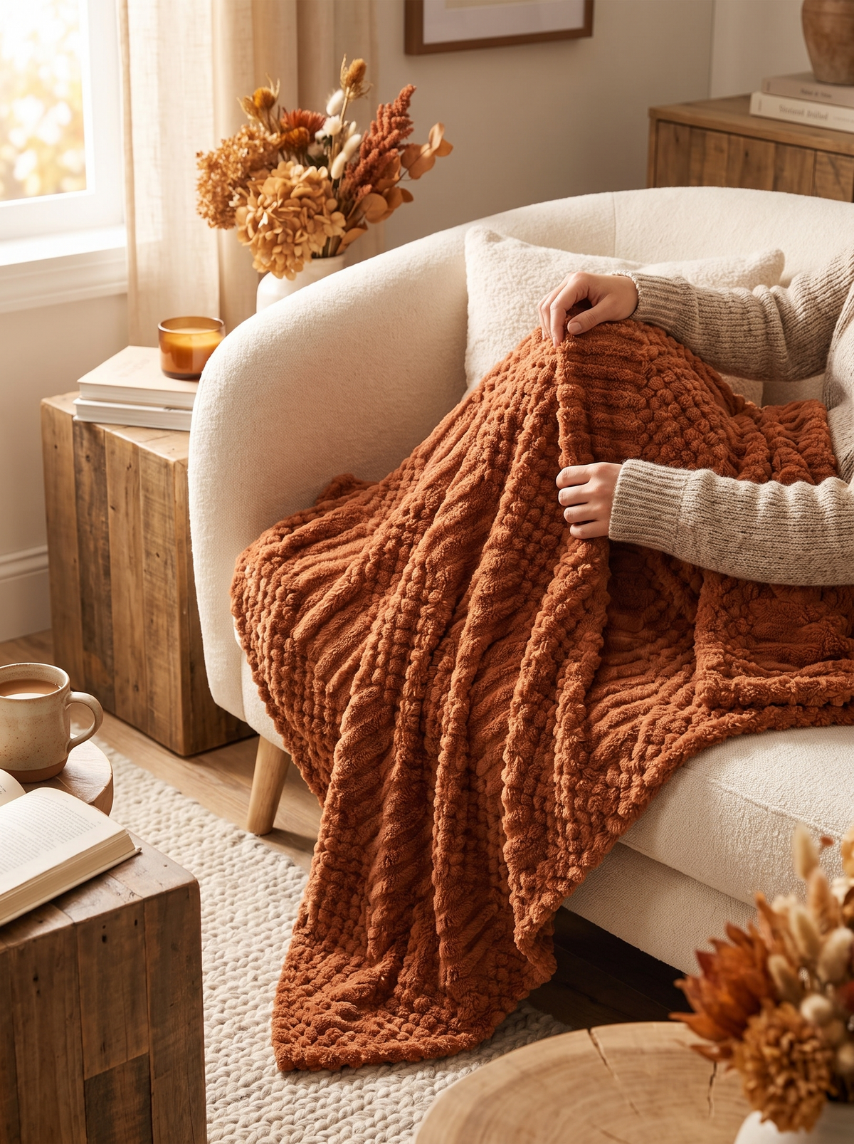 Rust Throw Blanket: Wrapped In Rust
