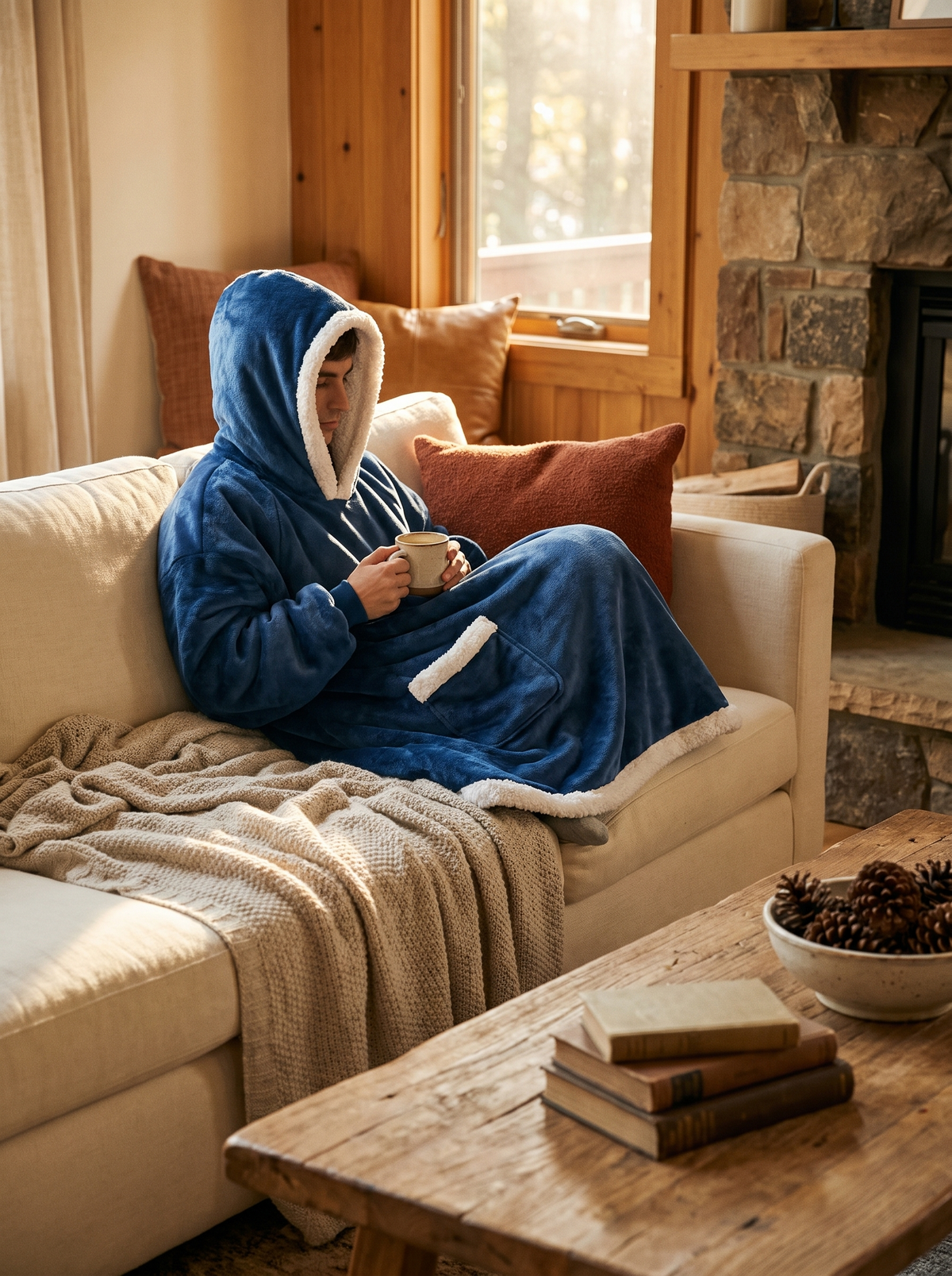 Sherpa Fleece Blanket Hoodie: Wear Your Blanket