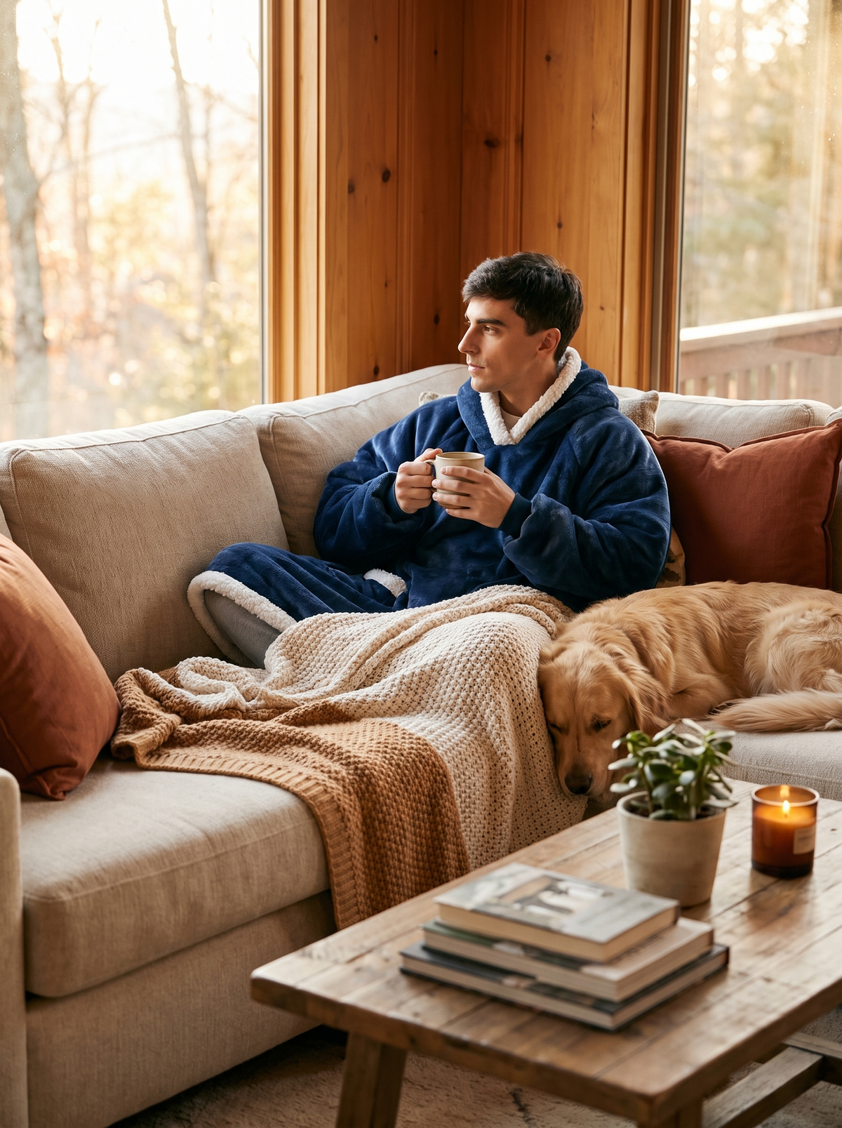 Sherpa Fleece Blanket Hoodie: Roomy Enough For Everyone