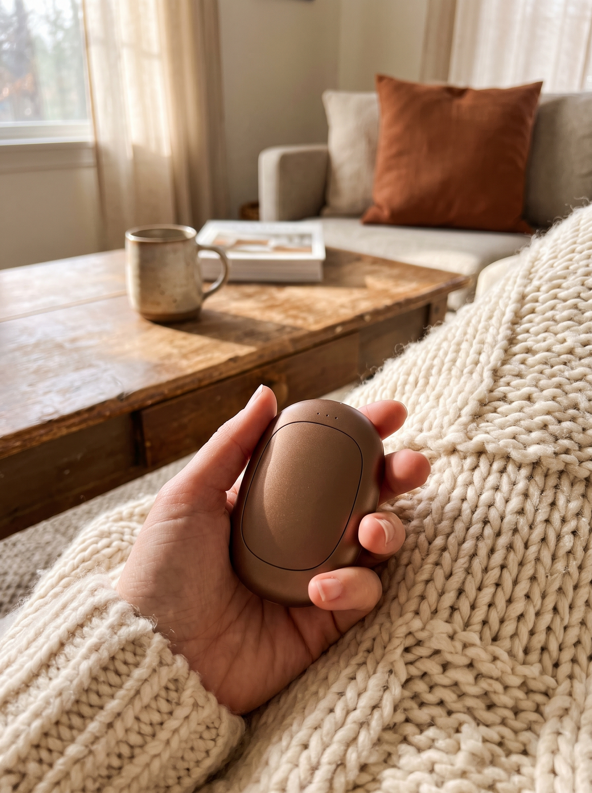 USB Rechargeable Mini Magnetic Split Hand Warmer: Pocket, Desk, Or Couch