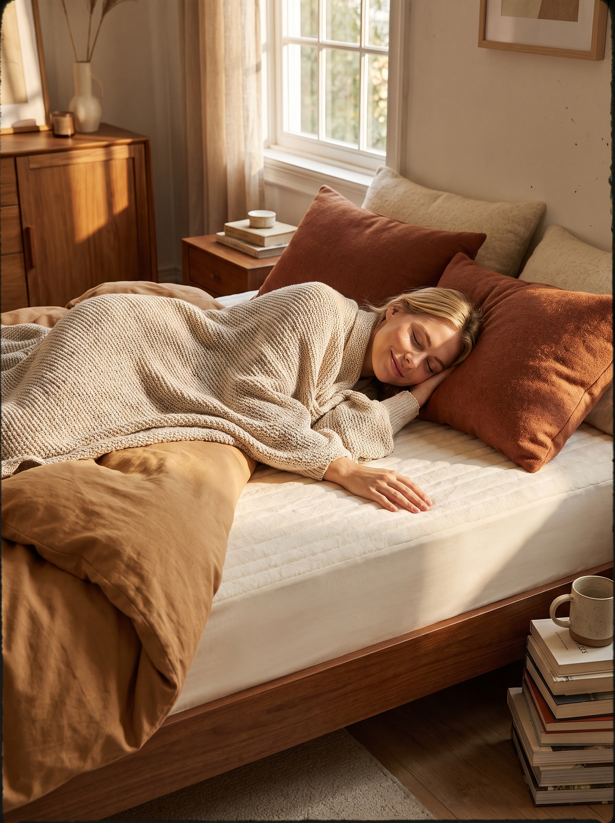 VEVOR Heated Mattress Pad 78x80 In King Electric Warmer: Fleece Warmth, Simple Care