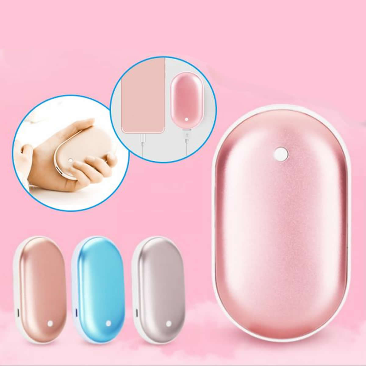 Rechargeable Hand Warmer & Power Bank (5000mAh)